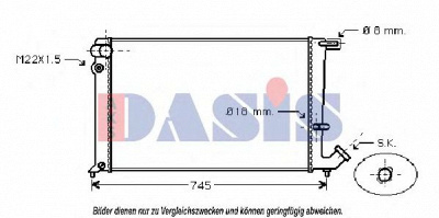 AKS DASIS 060940n -  Радиатор, охлаждение двигателя